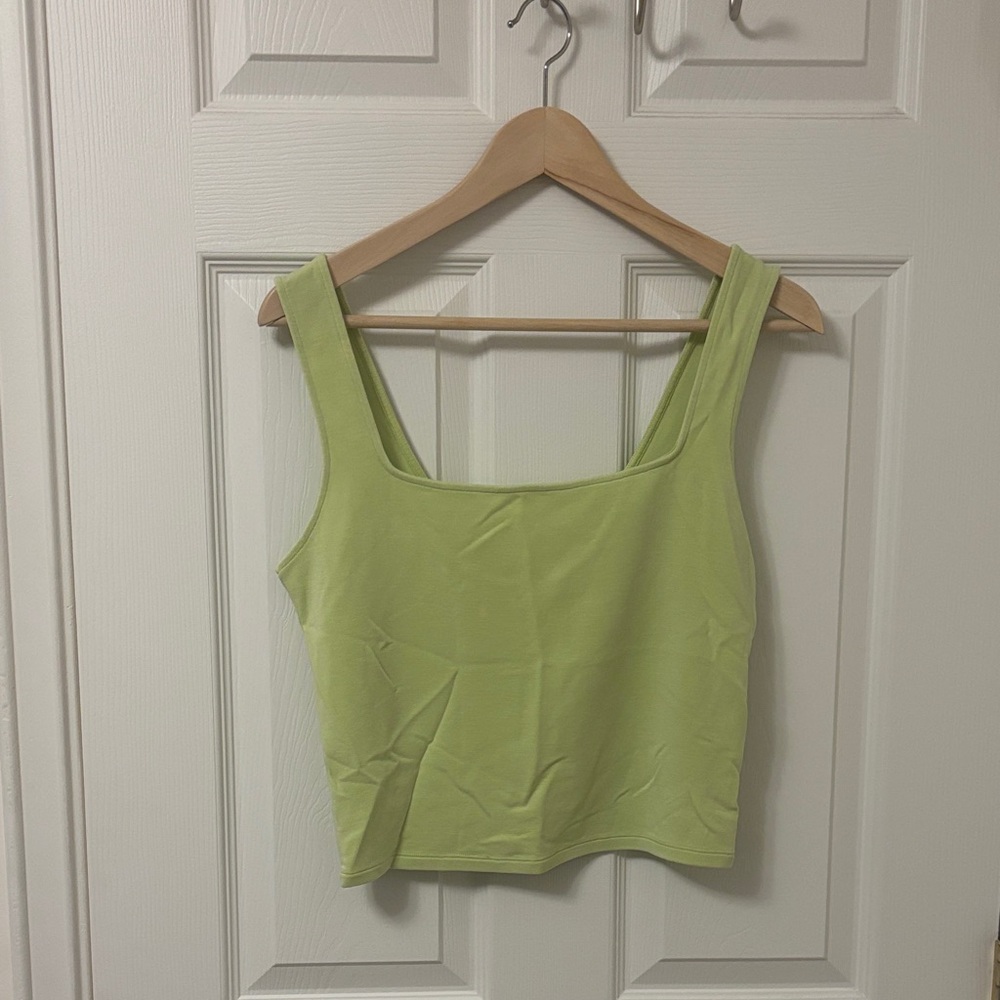 OAK Lime Green Crop Tank Top
